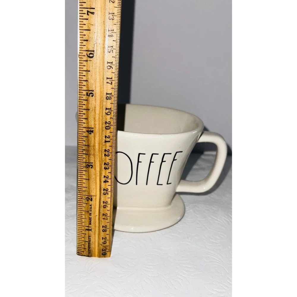Rae Dunn Kitchen Coffee Pour Over Ceramic Dripper Cream Farmhouse Magenta